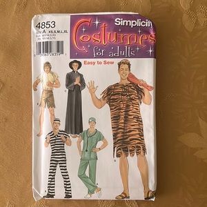 Adult costumes sewing patterns Simplicity 4853